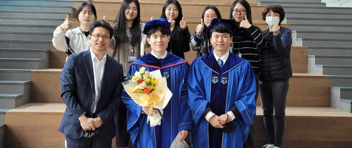Congratulations on receiving Master’s degree, Changyeob ! on earning Bachelor’s degree, Jaewoo !